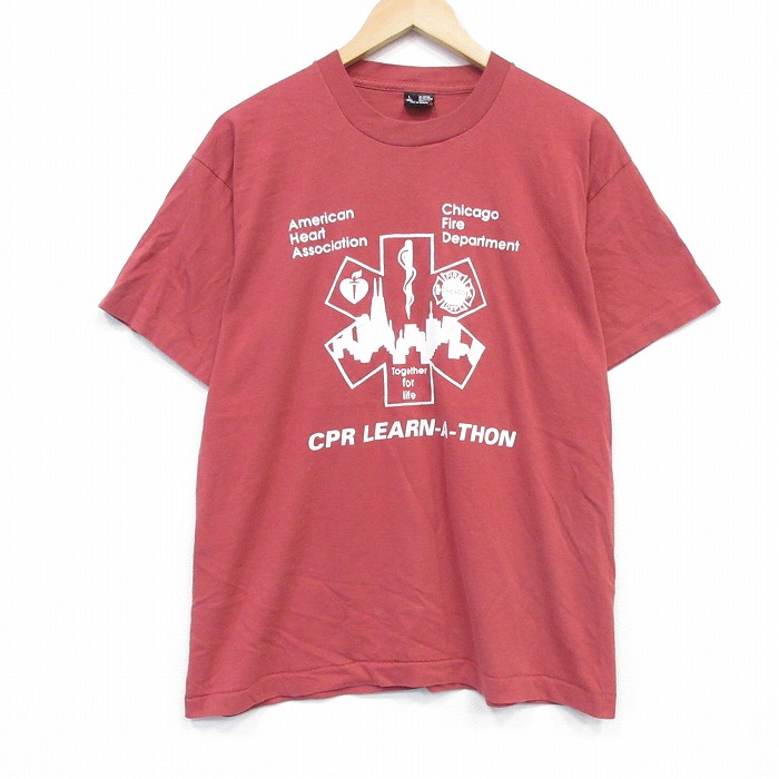 フルーツオブザルーム 90s 半袖Tシャツ LSS レッド L | 古着