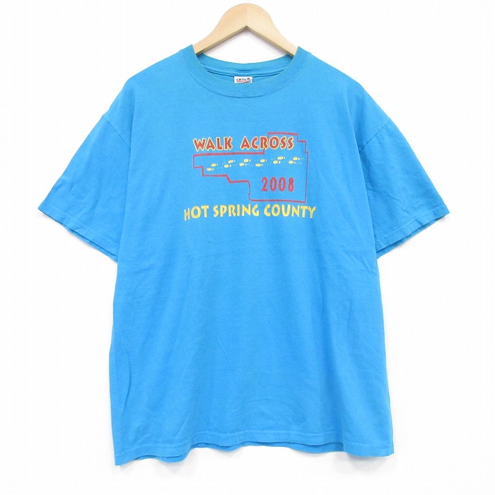 【20%OFF】00s 半袖Tシャツ WALK ブルー メンズXL相当 | 古着