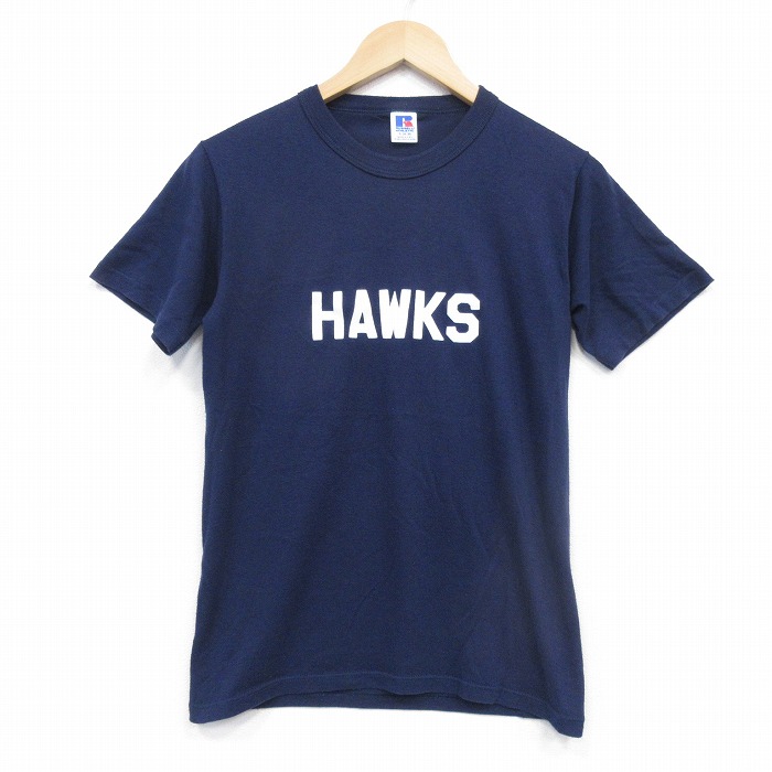 ラッセル 80s 半袖Tシャツ HAWK ネイビー S | 古着