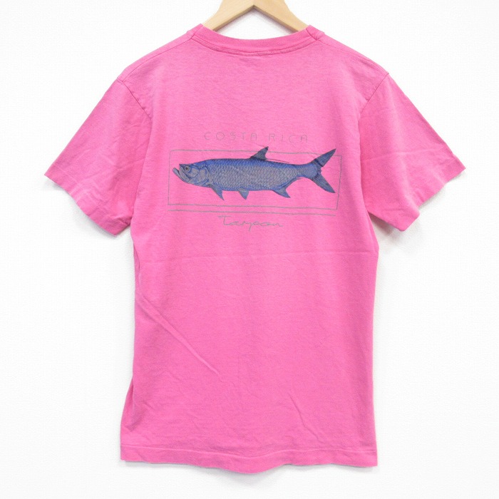 フルーツオブザルーム 90s 半袖Tシャツ 魚 ピンク M | 古着
