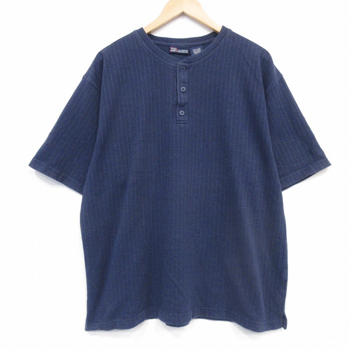 FADED GLORY 00s 半袖Tシャツ ネイビーストライプ メンズXL相当 | 古着