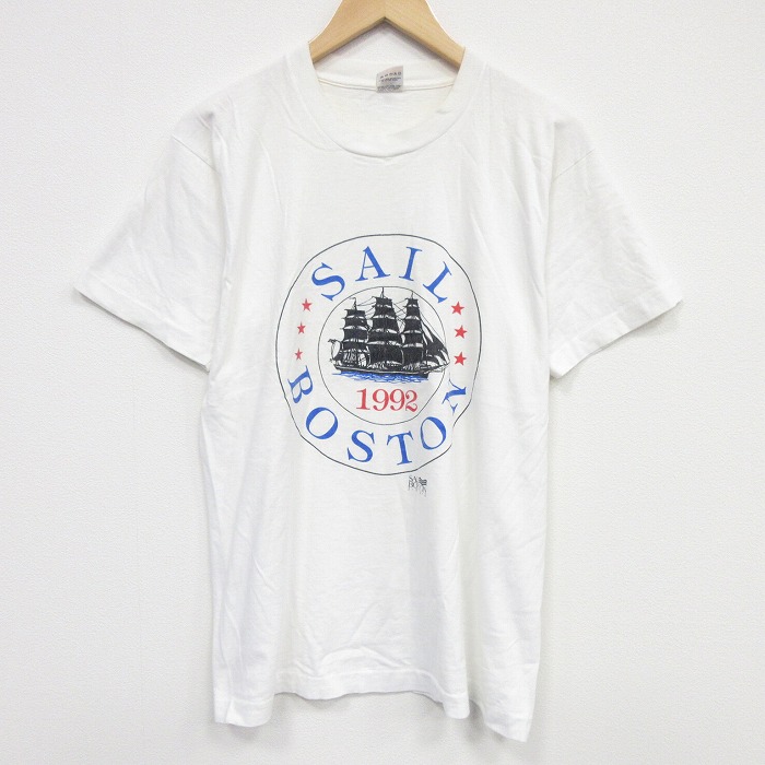 フルーツオブザルーム 90s 半袖Tシャツ 船 ホワイト L | 古着