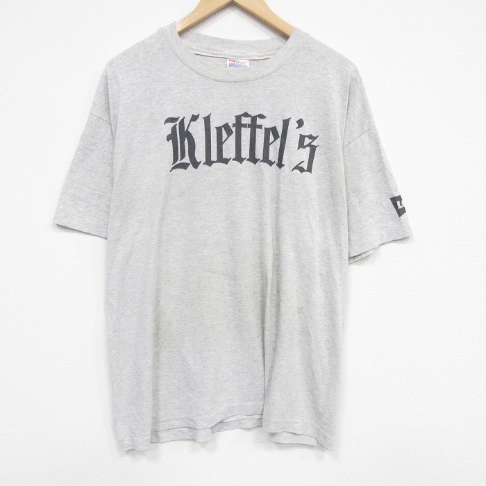 ヘインズ 90s 半袖Tシャツ kleffels グレー XL | 古着