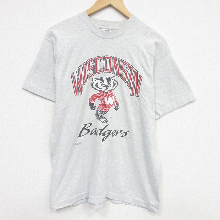 フルーツオブザルーム 90s 半袖Tシャツ ウィスコンシンバジャーズ グレー L | 古着