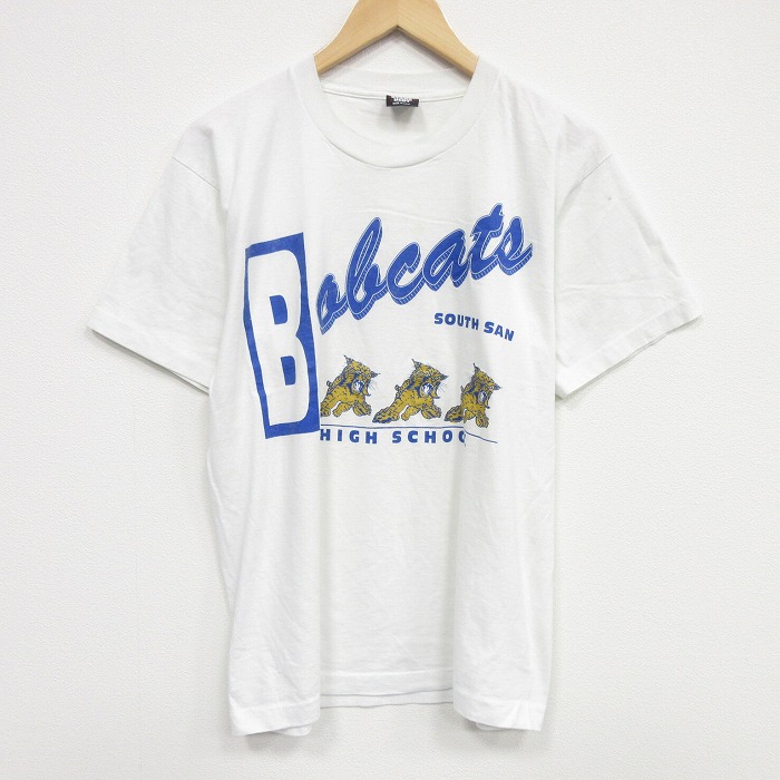 スクリーンスターズ 80s 半袖Tシャツ ボブキャッツ ホワイト L | 古着