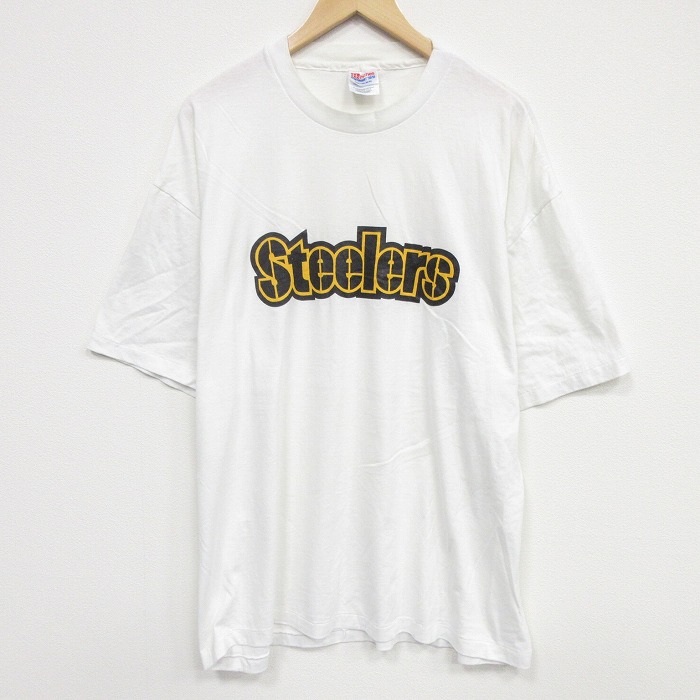 【20%OFF】ヘインズ 00s 半袖Tシャツ NFLピッツバーグスティーラーズ ホワイト メンズXL相当 | 古着