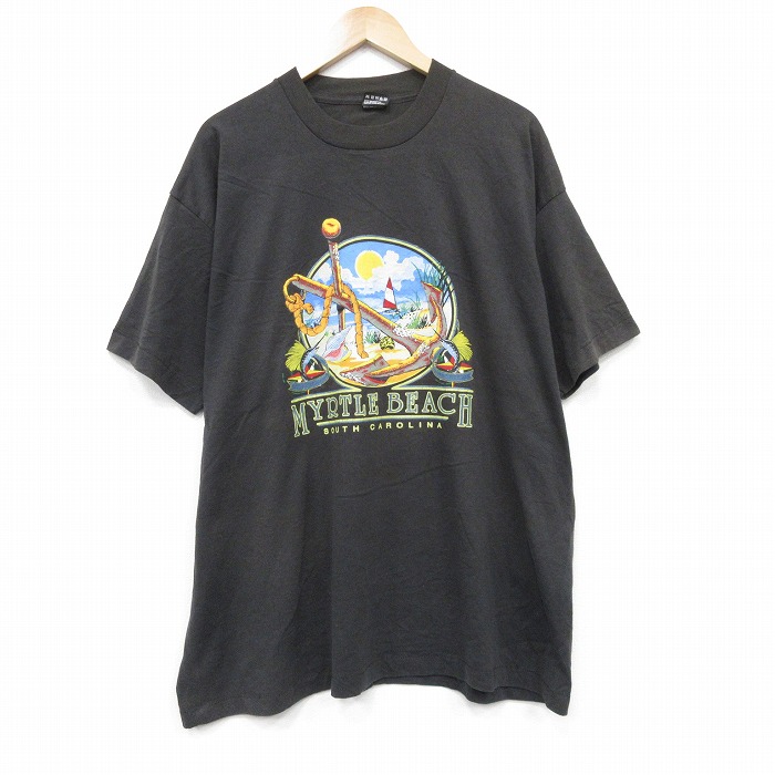 フルーツオブザルーム 90s 半袖Tシャツ マートルビーチ ブラック XL | 古着