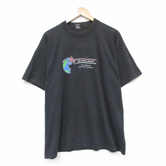 フルーツオブザルーム 90s 半袖Tシャツ システム ブラック メンズXL相当 | 古着