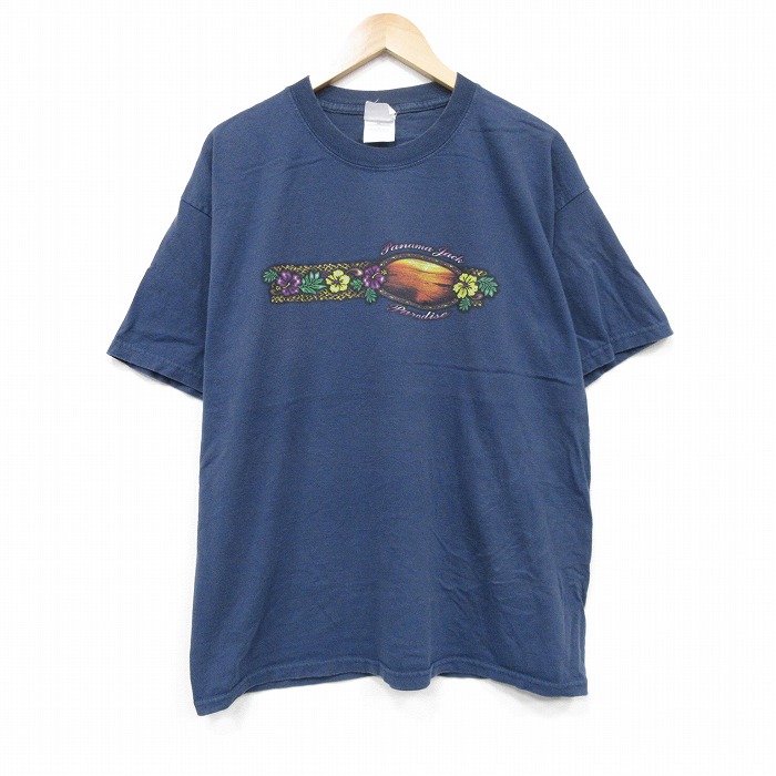 【20%OFF】00s 半袖Tシャツ パナマジャック ネイビー メンズXL相当 | 古着
