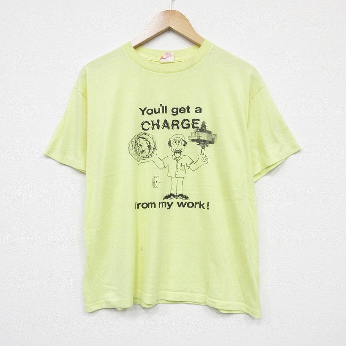 80s 半袖Tシャツ CHARGE イエロー L | 古着
