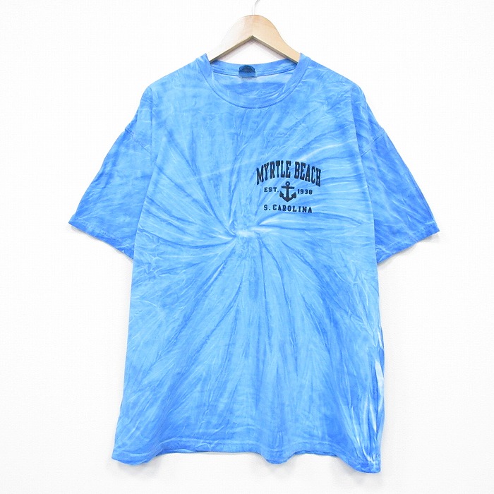 【20%OFF】00s 半袖Tシャツ マートルビーチ ライトブルー メンズXL相当 | 古着