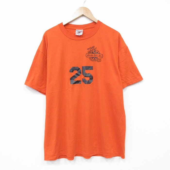 XL★古着 ジャージーズ 半袖 ビンテージ Tシャツ メンズ 90年代 90s 25 クルーネック USA製 オレンジ 26may29