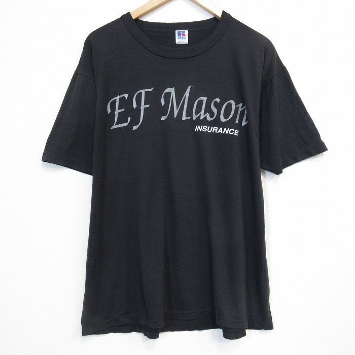 XL★古着 ラッセル 半袖 ビンテージ Tシャツ メンズ 80年代 80s EFMason 大きいサイズ クルーネック USA製【spe】 26may29
