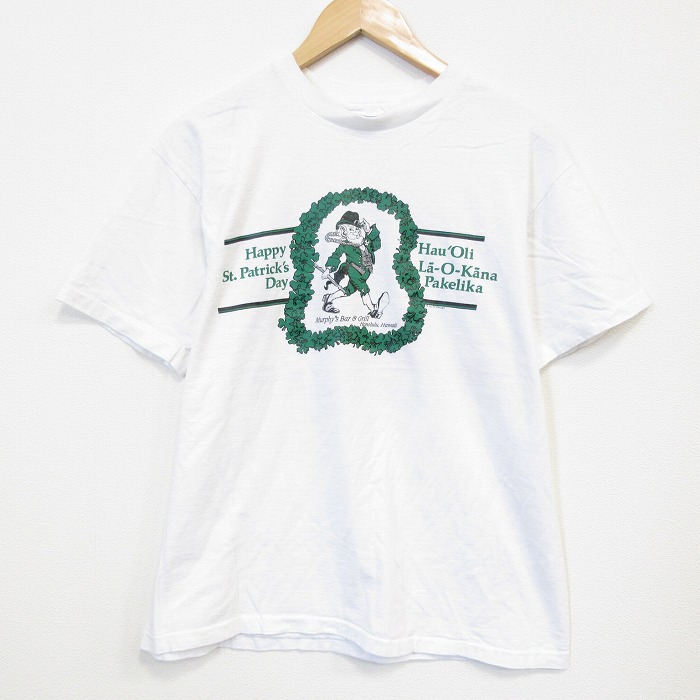 ヘインズ 90s 半袖Tシャツ セントパリックデー ホワイト L | 古着