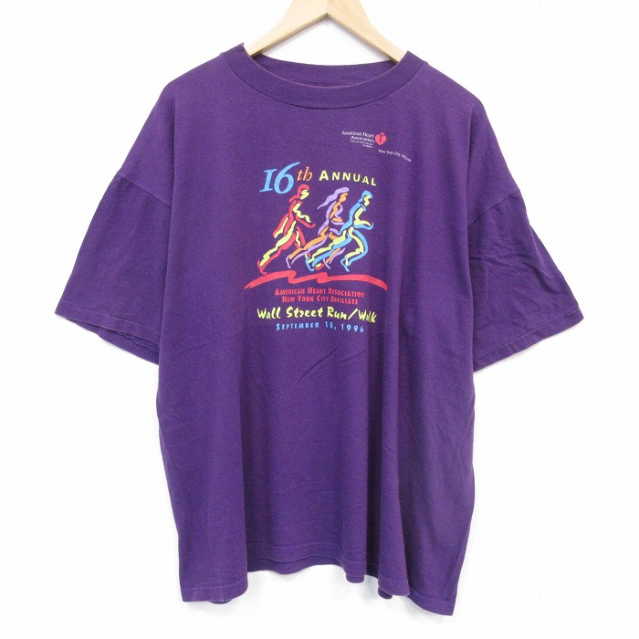 90s 半袖Tシャツ マラソン パープル XL | 古着