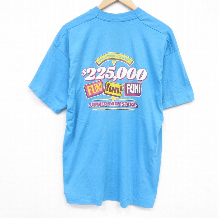 フルーツオブザルーム 90s 半袖Tシャツ サマー ライトブルー XL | 古着