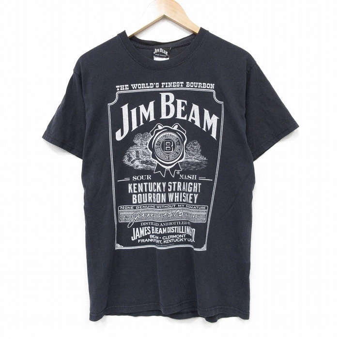 00s 半袖Tシャツ ジムビーム ブラック メンズS相当 | 古着