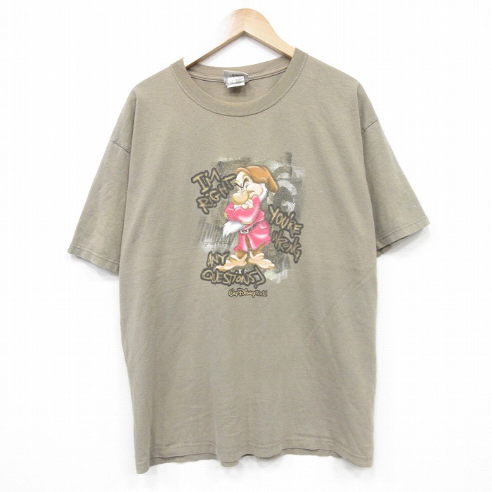 ディズニー 00s 半袖Tシャツ しらゆきひめ ブラウン XL | 古着