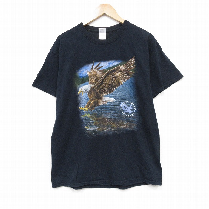 【20%OFF】00s 半袖Tシャツ 鳥 ネイビー メンズL相当 | 古着