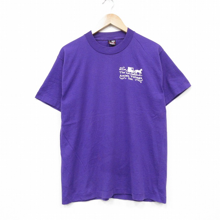 フルーツオブザルーム 90s 半袖Tシャツ 馬車 パープル L | 古着
