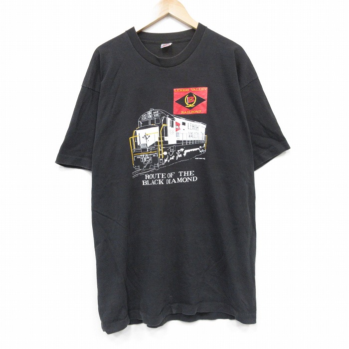 フルーツオブザルーム 90s 半袖Tシャツ リーハイ鉄道 ブラック XL | 古着