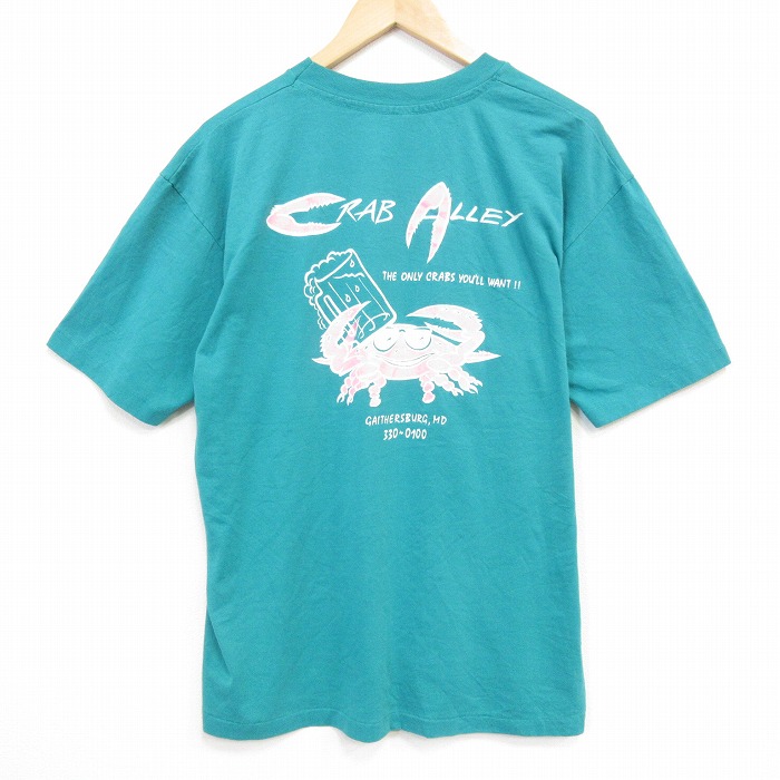 ヘインズ 80s 半袖Tシャツ カニ グリーン XL | 古着