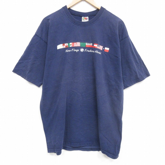 【20%OFF】フルーツオブザルーム 00s 半袖Tシャツ ナインクラブ ネイビー メンズXL相当 | 古着