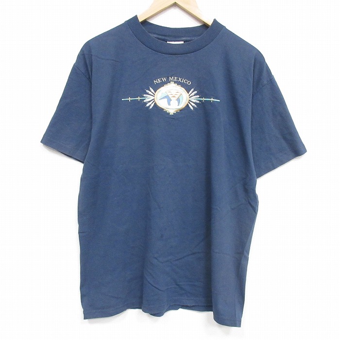 90s 半袖Tシャツ ニューメキシコ刺繍 ネイビー L | 古着