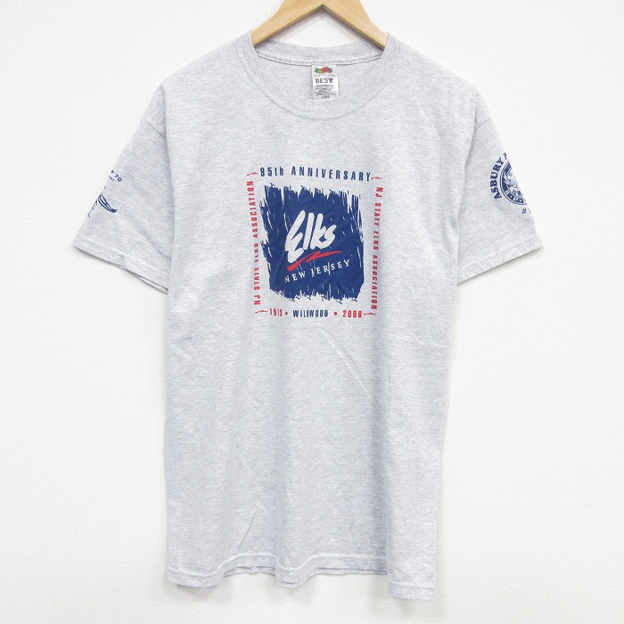 【20%OFF】フルーツオブザルーム 00s 半袖Tシャツ ニュージャージー グレー メンズL相当 | 古着
