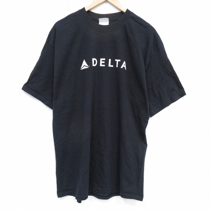 【20%OFF】00s 半袖Tシャツ デルタ航空 ブラック メンズXL相当 | 古着