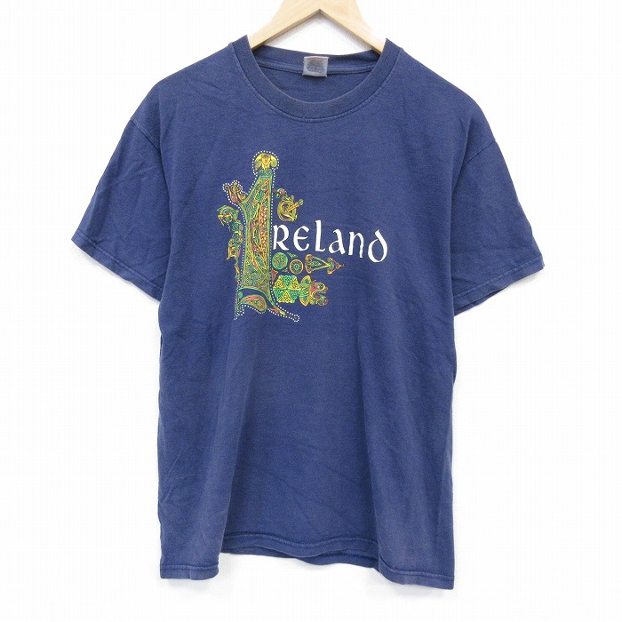 フルーツオブザルーム 半袖Tシャツ アイルランド ネイビー L | 古着