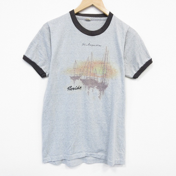 スクリーンスターズ 80s 半袖Tシャツ ヨット グレー S | 古着