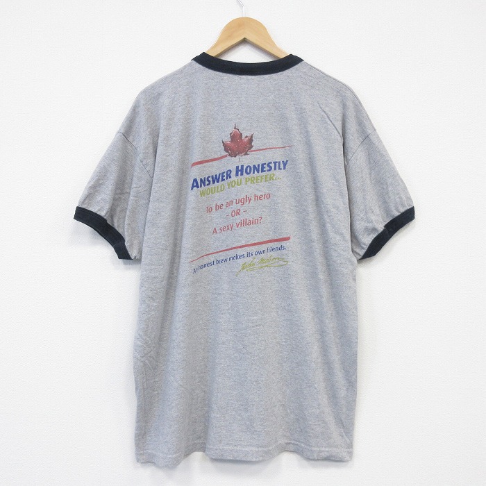 【20％OFF】00s 半袖Tシャツ モルソンカナディアンビール霜降り グレー メンズXL相当 | 古着