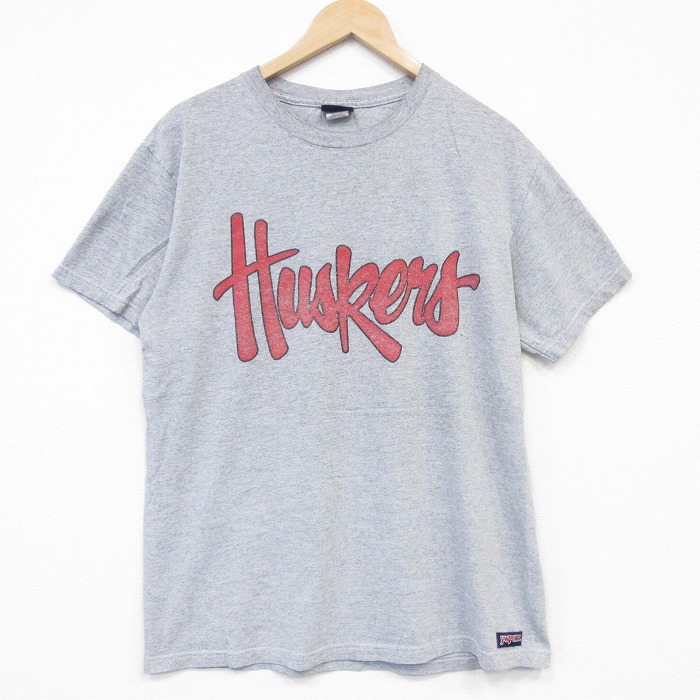 ジャンスポーツ 90s 半袖Tシャツ ネブラスカハスカーズ グレー L | 古着