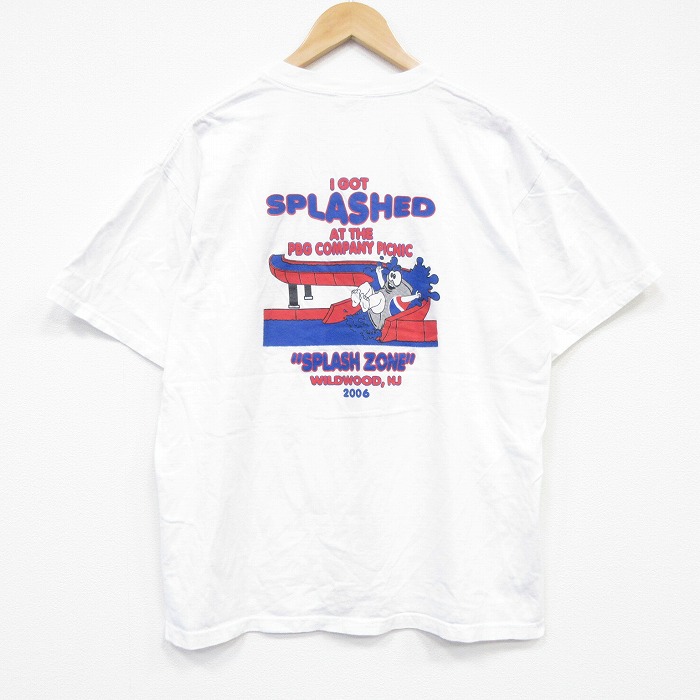 【20%OFF】00s 半袖Tシャツ スプラッシュ ホワイト メンズXL相当 | 古着