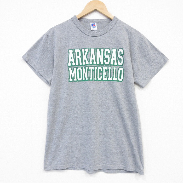 ラッセル 90s 半袖Tシャツ アーカンソー グレー M | 古着