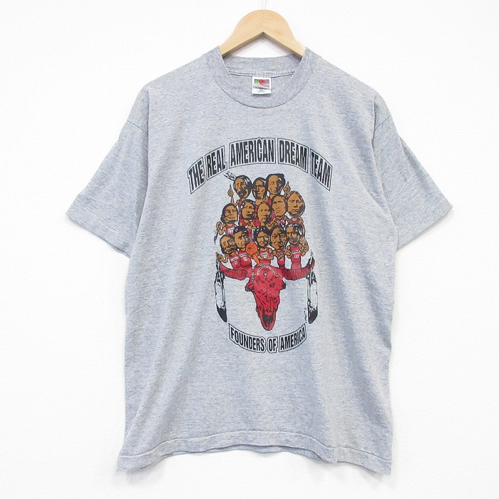 【20%OFF】フルーツオブザルーム 00s 半袖Tシャツ ドリームチーム グレー メンズL相当 | 古着