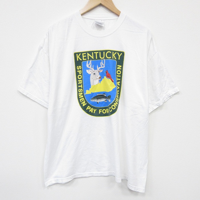 【20%OFF】00s 半袖Tシャツ ケンタッキー ホワイト メンズXL相当 | 古着