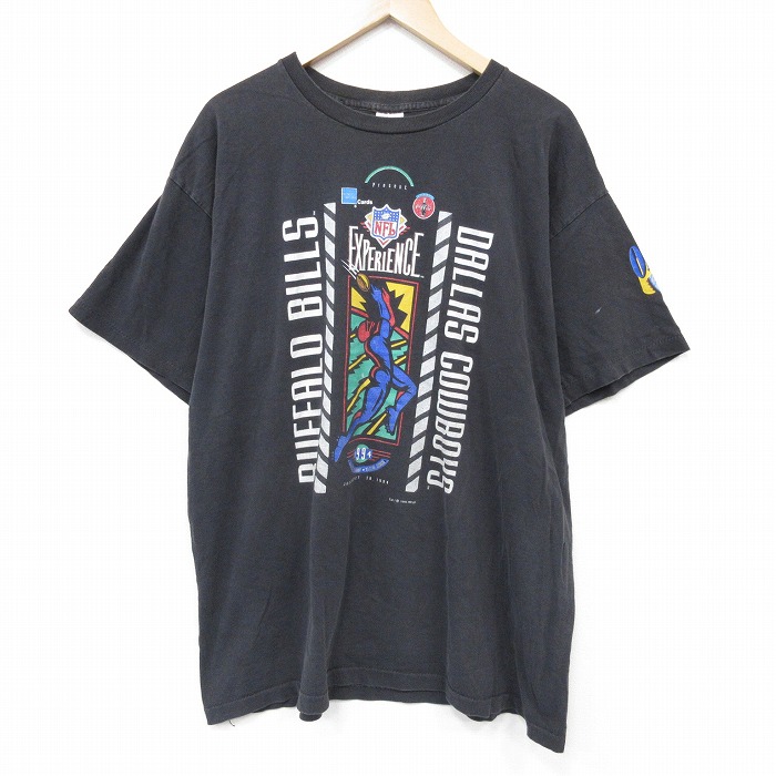 90s 半袖Tシャツ NFLスーパーボウル ブラック XL | 古着