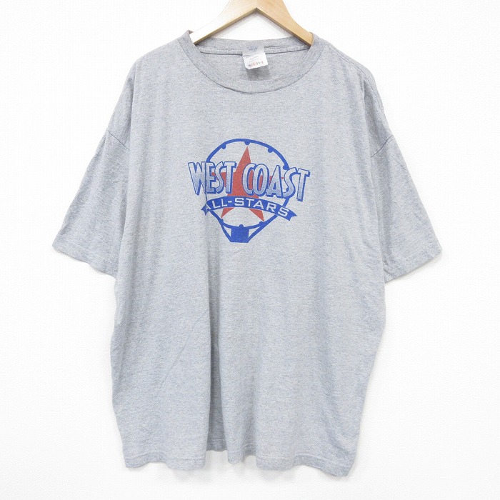 アディダス 90s 半袖Tシャツ ウエストコースト グレー XL | 古着