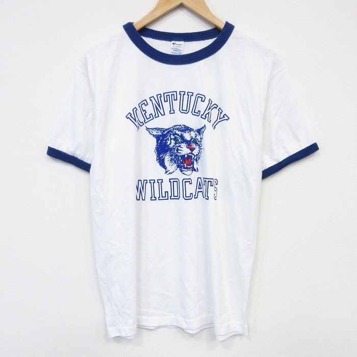 チャンピオン 80s 半袖Tシャツ ワイルドキャッツ ホワイト L | 古着