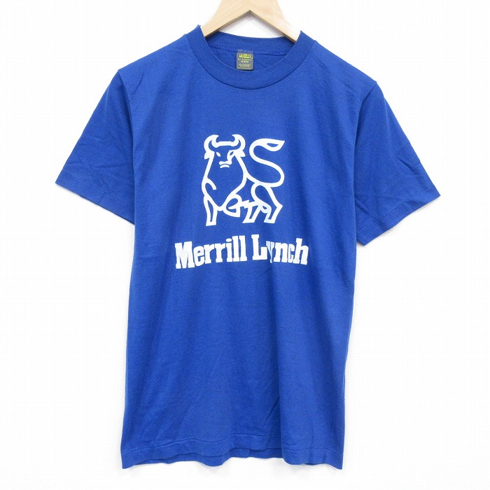 80s 半袖Tシャツ Merrill ブルー M | 古着