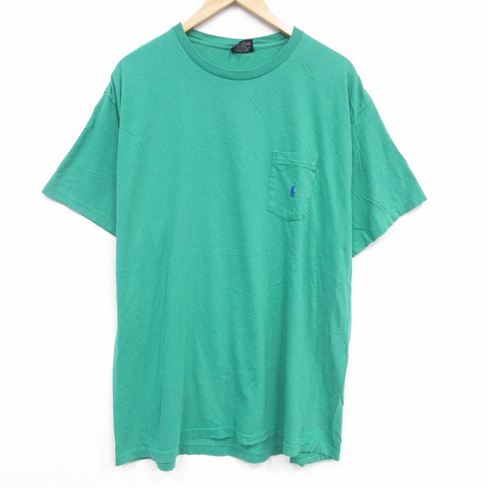 ラルフローレン 90s 半袖Tシャツ ワンポイントロゴ グリーン XL | 古着