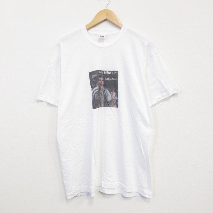 【20%OFF】フルーツオブザルーム 00s 半袖Tシャツ ゴルフ ホワイト メンズL相当 | 古着