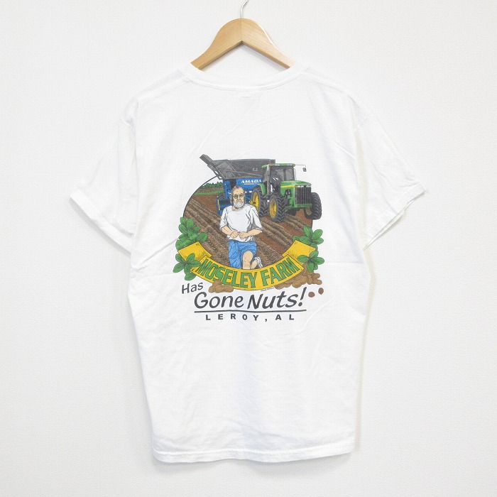 【20%OFF】00s 半袖Tシャツ ナッツ ホワイト メンズL相当 | 古着