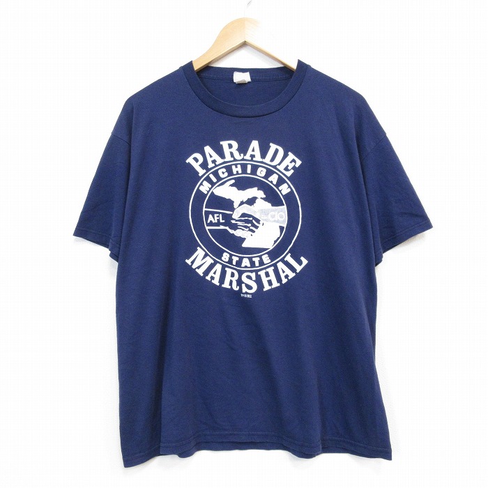 90s 半袖Tシャツ ミシガン ネイビー XL | 古着