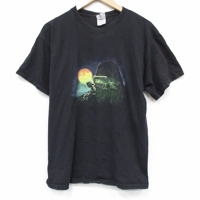00s 半袖Tシャツ スカル ブラック メンズL相当 | 古着