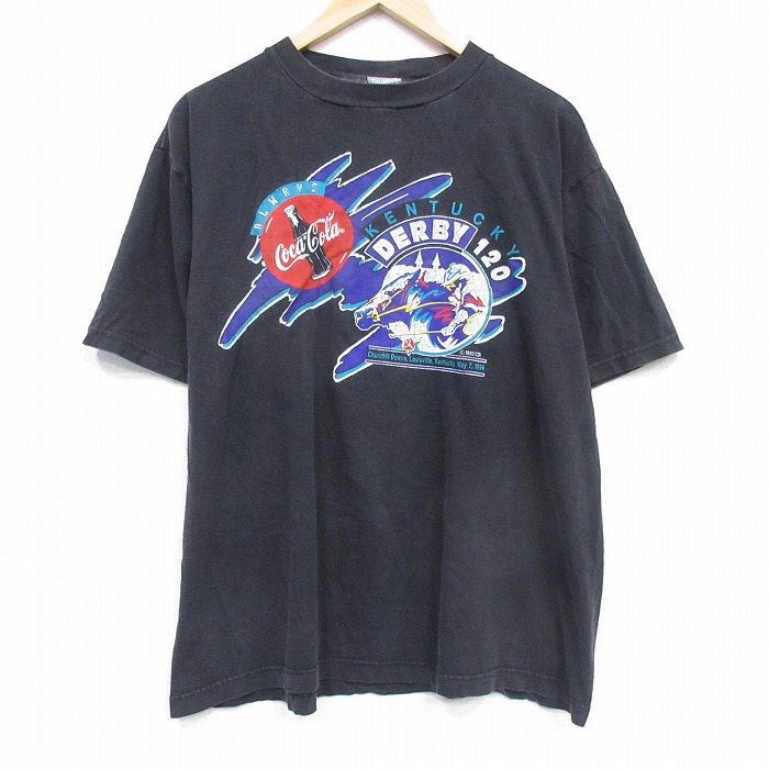 90s 半袖Tシャツ ケンタッキーダービー ブラック メンズXL相当 | 古着