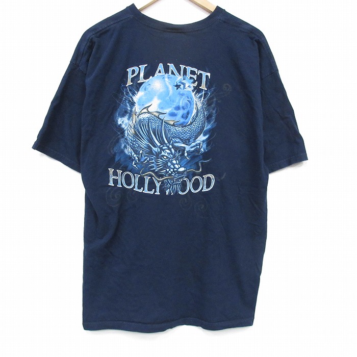 【20%OFF】00s 半袖Tシャツ プラネットハリウッド ネイビー メンズL相当 | 古着