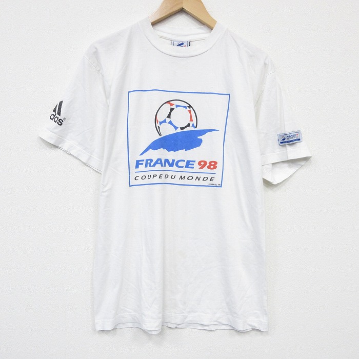 90s 半袖Tシャツ サッカーフランスワールドカップ ホワイト M | 古着